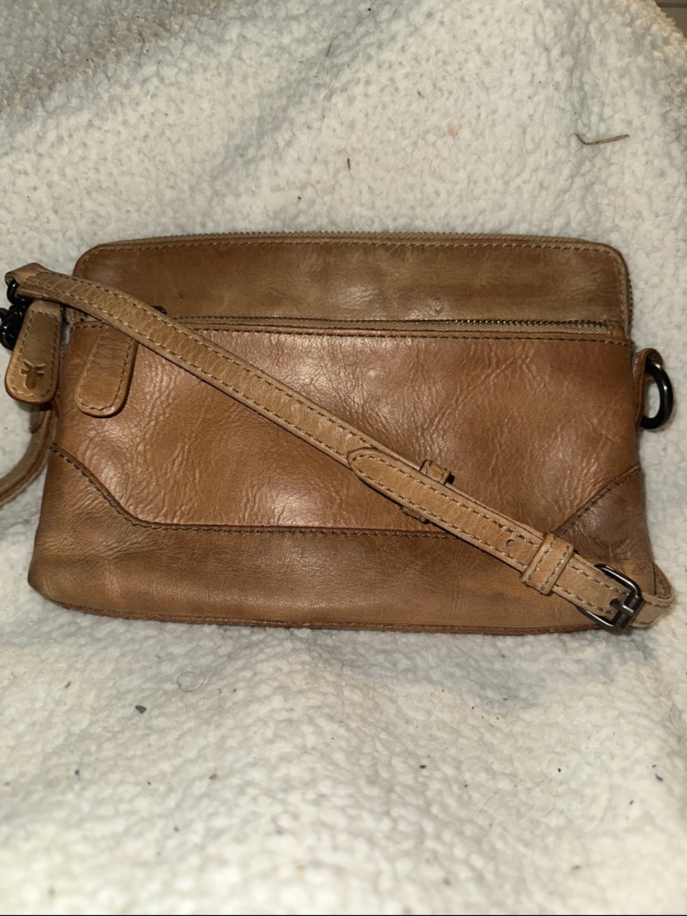 Frye Leather Crossbody Wristlet Bag